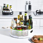 360° Rotating Kitchen Organizer Tray – Spice & Bottle Holder