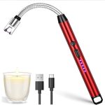Rechargeable Plasma Lighter with Bendable Neck for Candle, Stove & BB