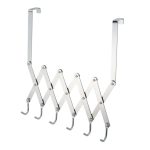 Over Door Expandable Hook Rack – Folding Metal Hanger with 6 Hooks - Image 3