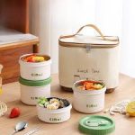 Premium Insulated Multi-Layer Lunch Box Set with Carry Bag - Image 3