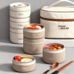 Premium Insulated Multi-Layer Lunch Box Set with Carry Bag