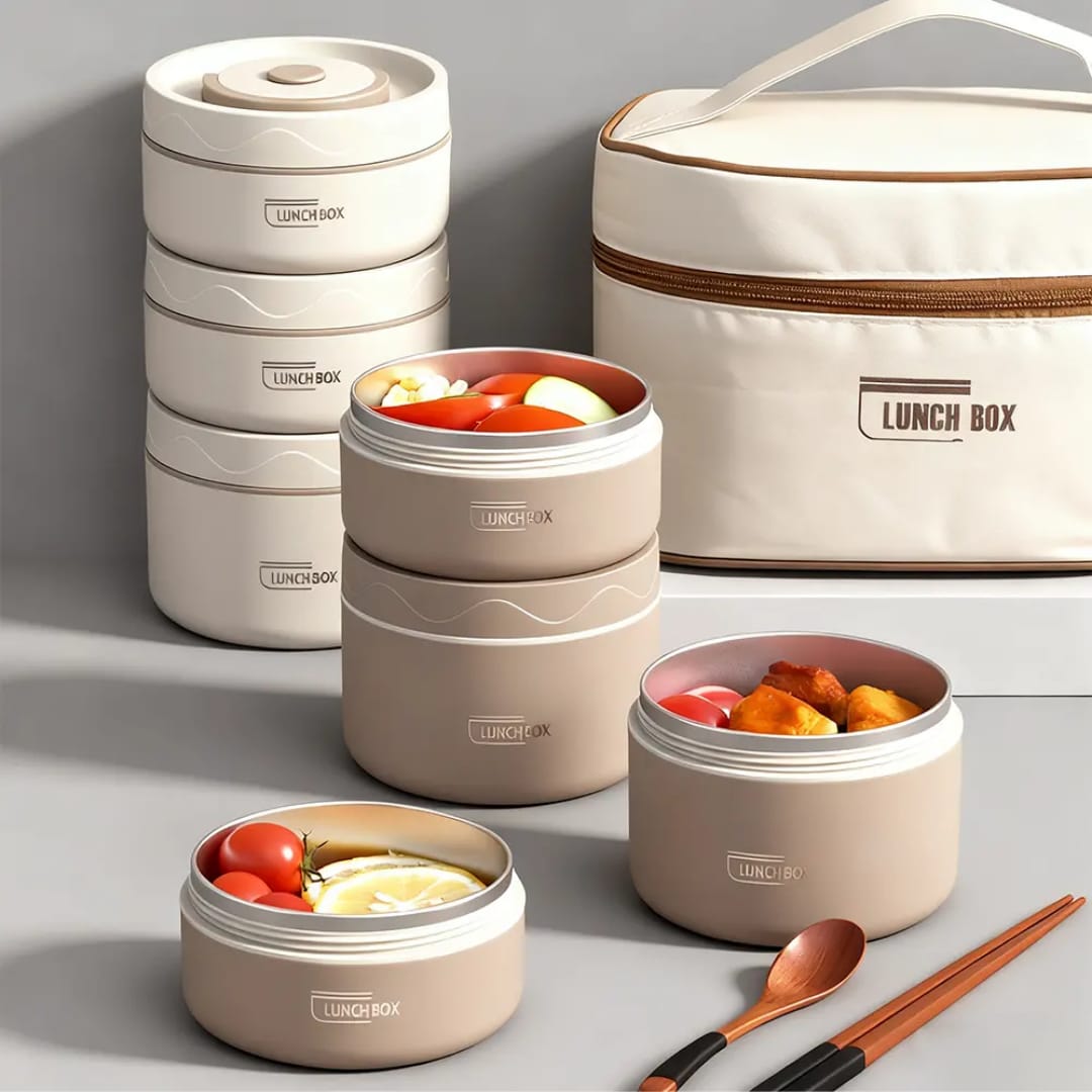 WhatsApp Image 2026-01-26 at 18.21.06 Premium Insulated Multi-Layer Lunch Box Set with Carry Bag - Image 1