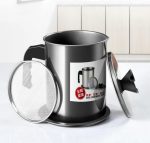 Stainless Steel Oil Filter Pot with Mesh Strainer - Image 3