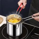 Stainless Steel Deep Fryer Pot with Strainer Basket - Image 4