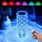 16 Color Crystal Rose Diamond Table Lamp Acrylic Table Lamp for Living Room Bedroom with Remote - Image 2
