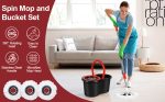 360° Spin Mop Bucket Set with Wheels – Easy Floor Cleaning System - Image 3