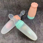 Premium Silicone Baby Feeding Bottle with Spoon