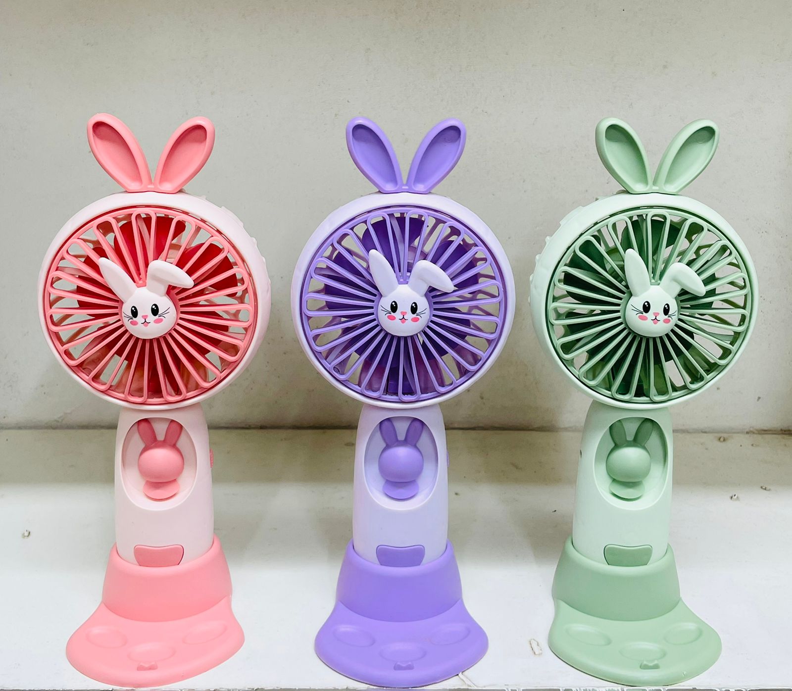 b3cbda06-552f-45de-8496-251b6214d994 Rabbit Design Mini Fan | USB Rechargeable Portable Cooling Fan - Image 1